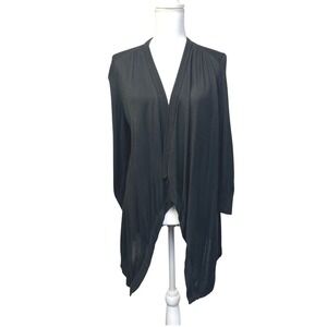 White House Black Market Black Drape Front Cardigan‎ Sweater M